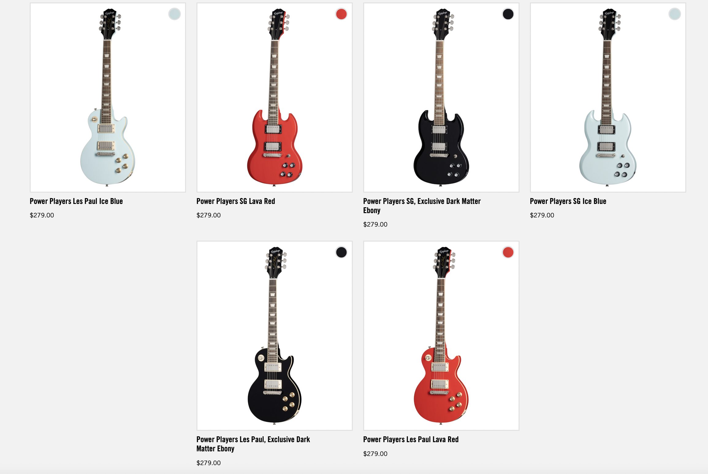 メーカー Epiphone Power Players Les Paul Ice Blue エレキギター：chuya-online いつでも -  shineray.com.br
