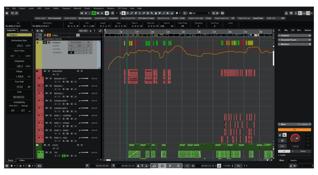 Steinberg Nuendo 15 Analyzer Track