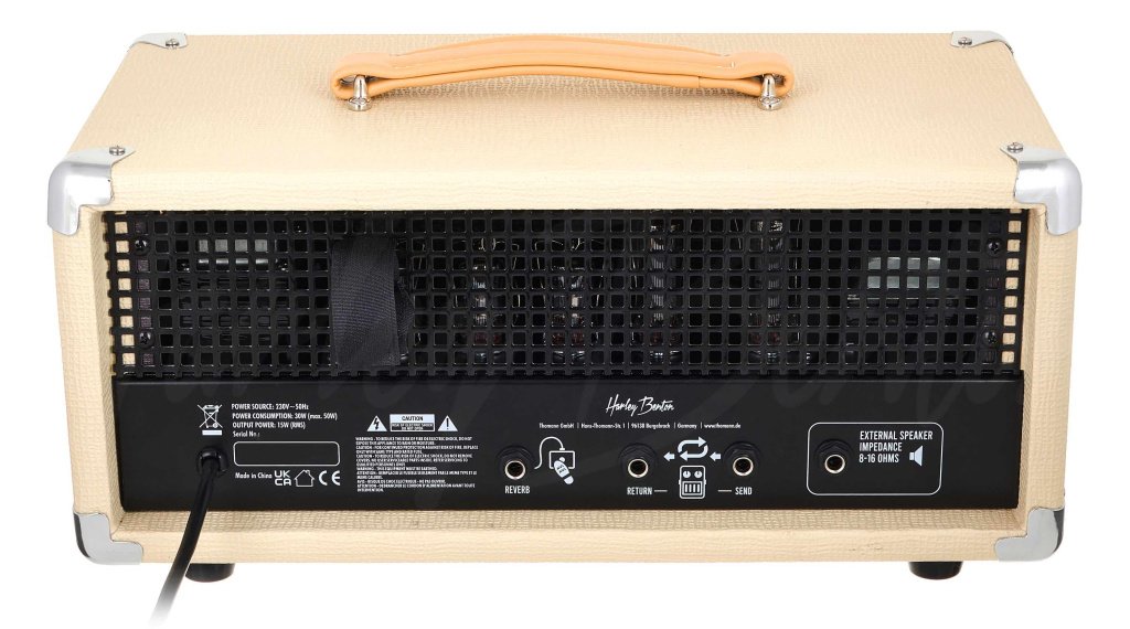Harley Benton TUBE15 rear panel