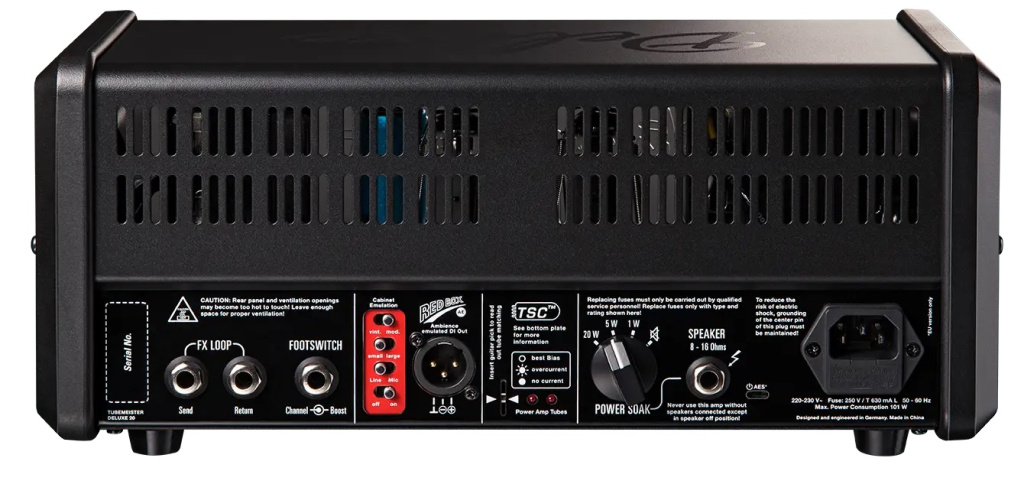 TubeMeister Deluxe 20 rear panel